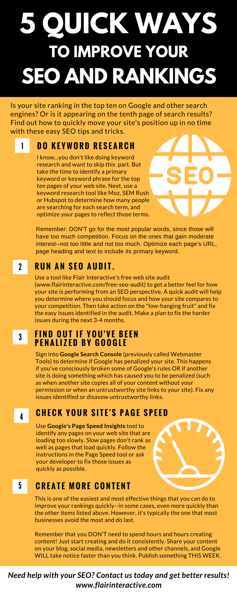 [INFOGRAPHIC] 5 Quick Ways To Improve Your SEO And Rankings